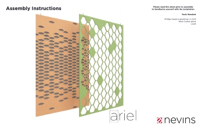 Ariel Assembly Guide | 1-800-231-2744