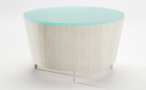 Tapered Round w/Glass Top & Synk2 Legs